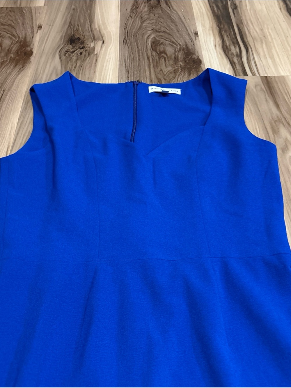 NEW Dress The Population Elle Sweetheart Neck Sheath Midi Dress Size L Blue - Picture 4 of 11